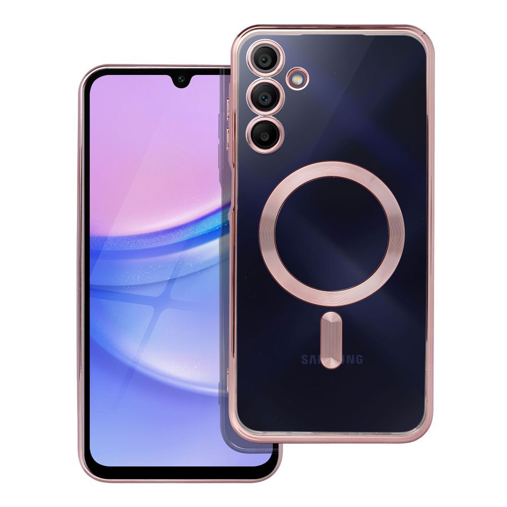 Puzdro ELECTRO MAG COVER pre SAMSUNG A15 ružovo zlaté