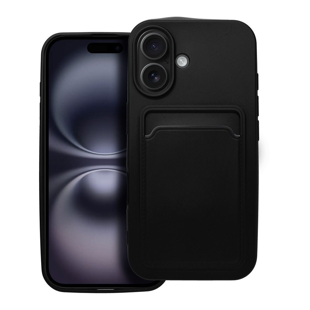Puzdro CARD case pre IPHONE 16 čierne