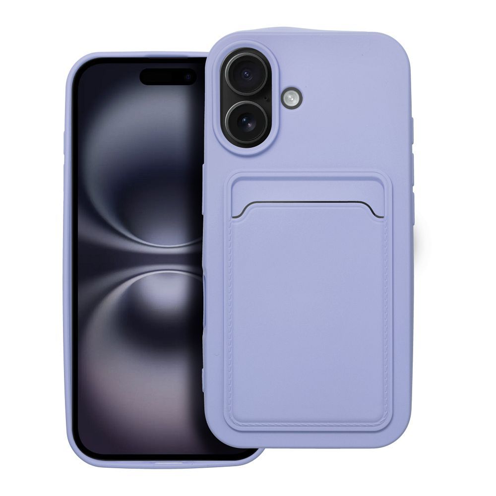 Puzdro CARD case pre IPHONE 16 fialové