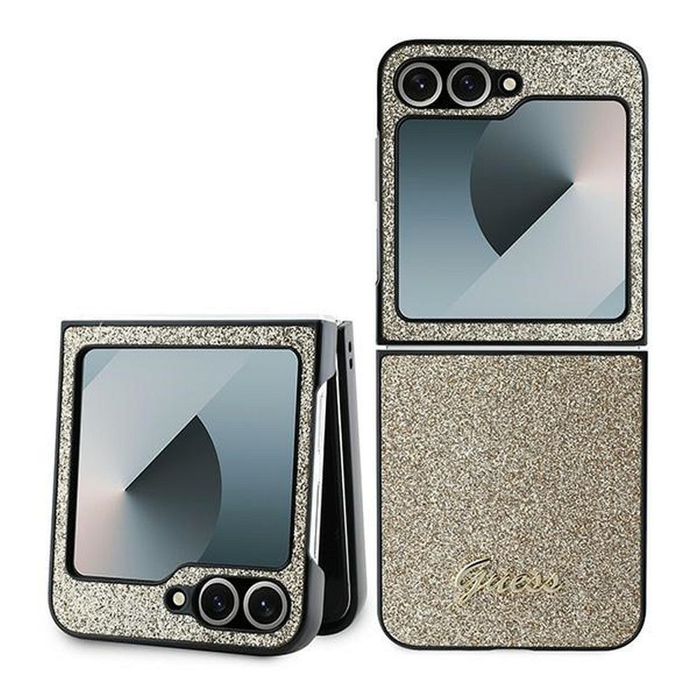 GUESS pre SAMSUNG Z Flip 6 GUHCZF6HGGSHD (HC PU 4G Glitter Script) zlaté