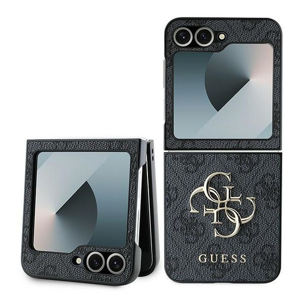 GUESS pre SAMSUNG Z Flip 6 GUHCZF64GMGGR (PU 4G Leather Metal Logo) čierne