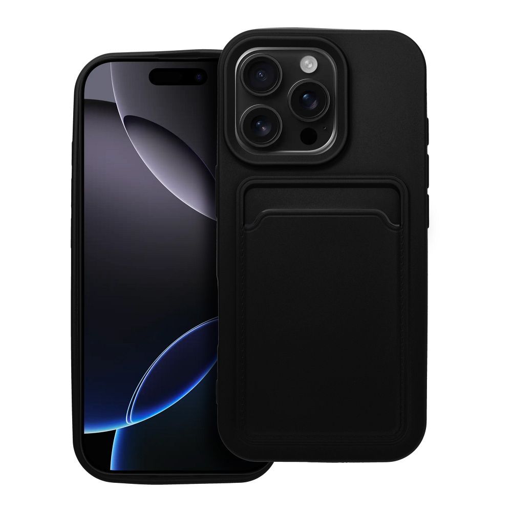 Puzdro CARD case pre IPHONE 16 Pro čierne