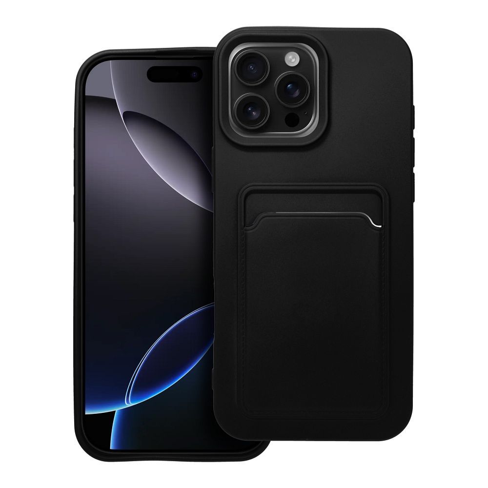 Puzdro CARD case pre IPHONE 16 Pro Max čierne