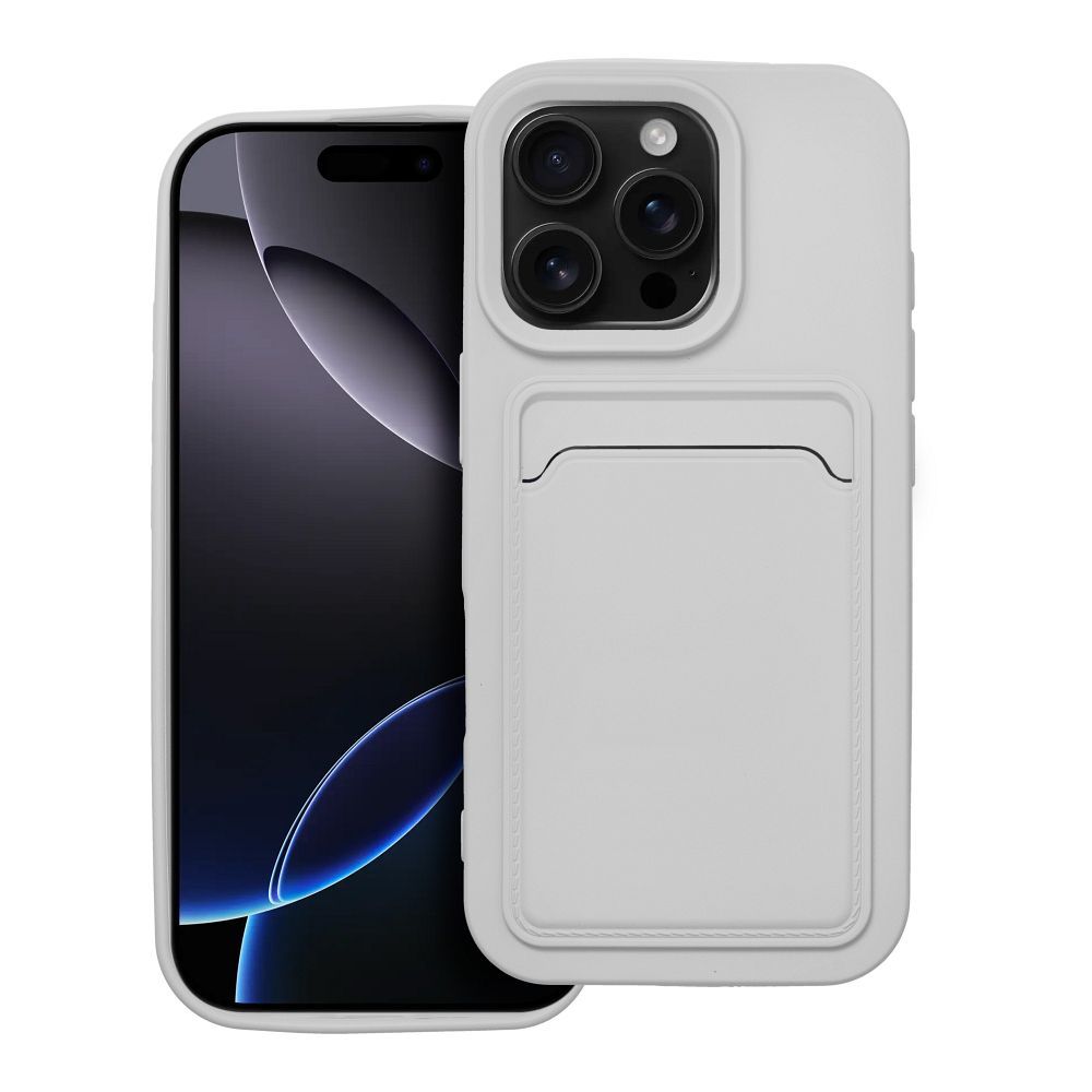Puzdro CARD case pre IPHONE 16 Pro biele