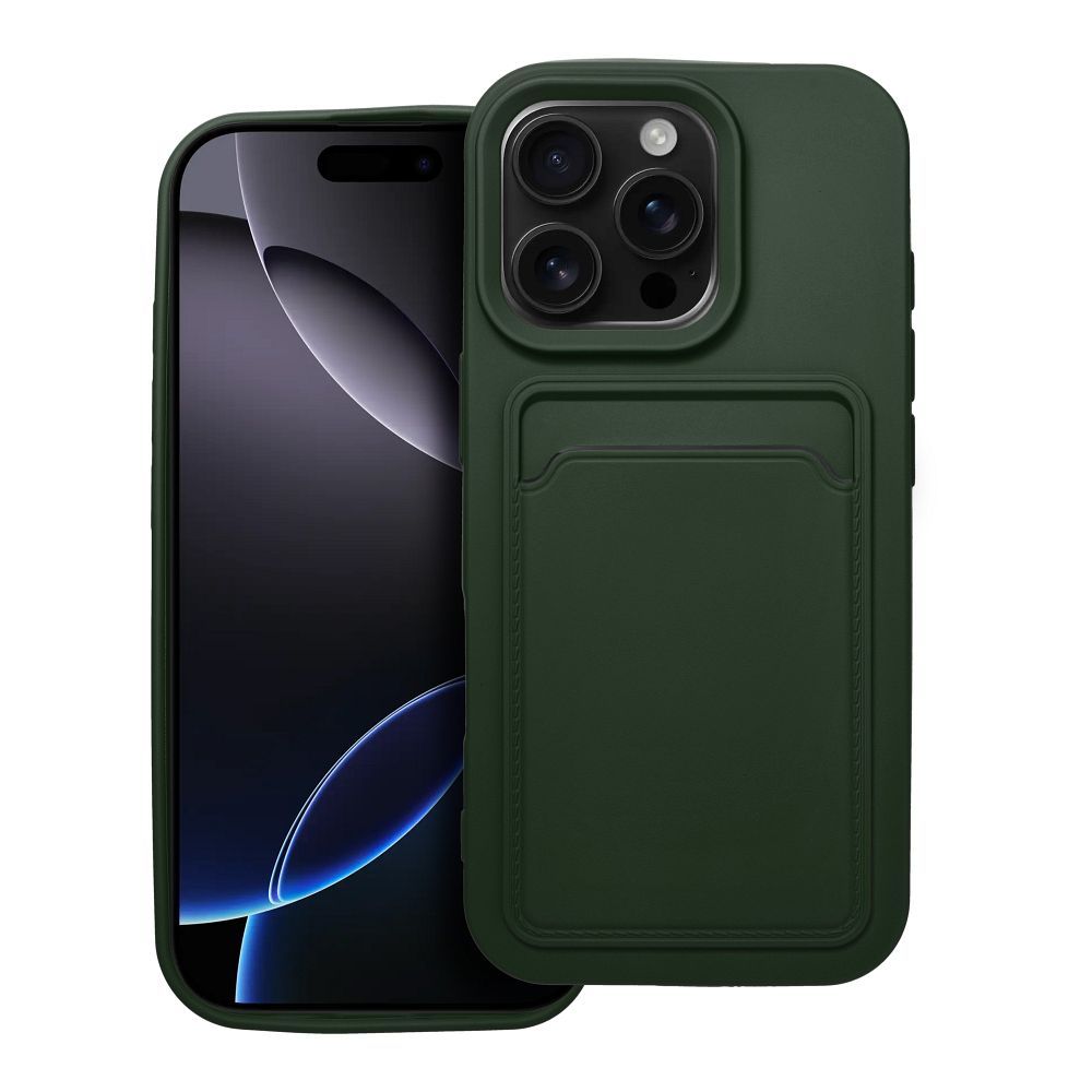 Puzdro CARD case pre IPHONE 16 Pro zelené