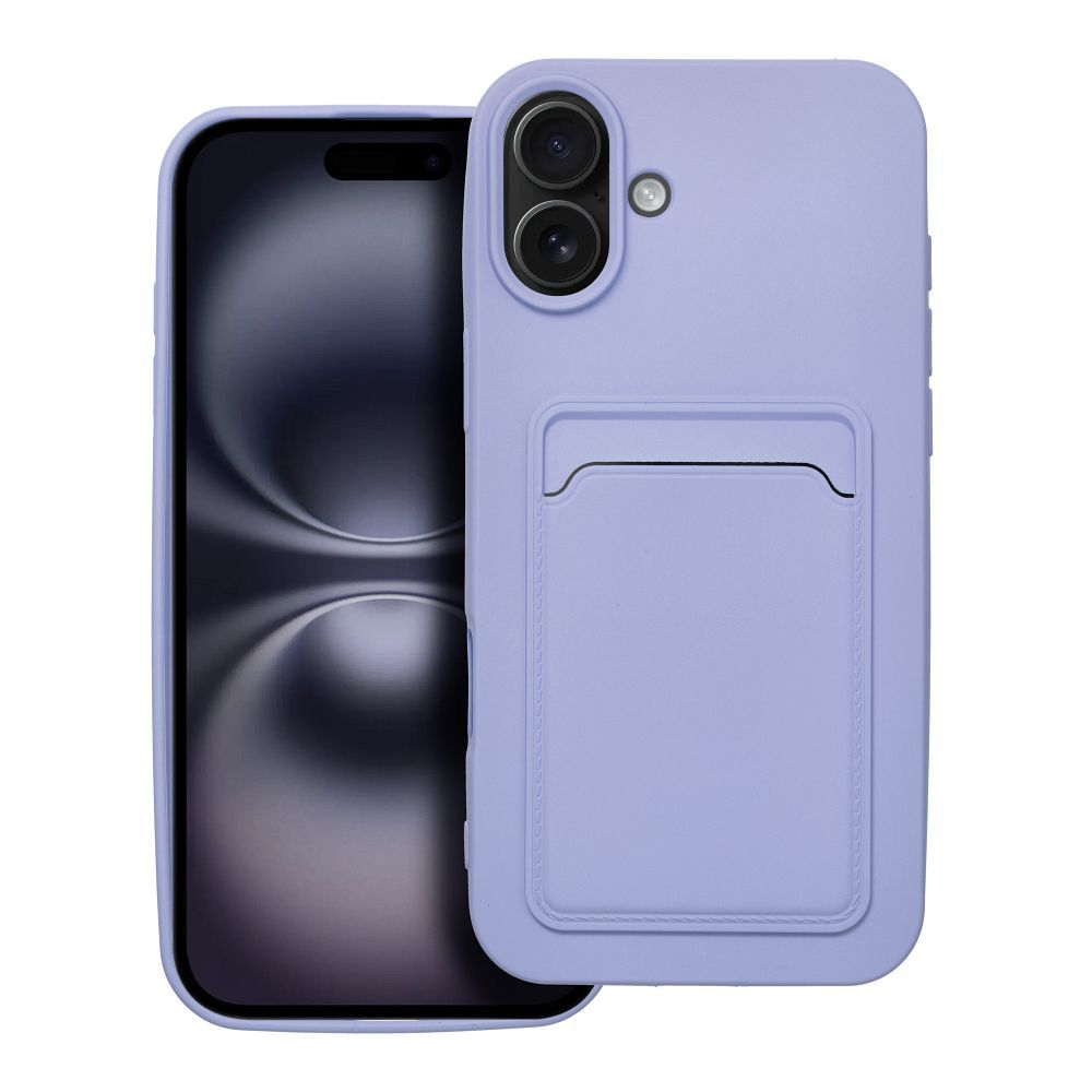 Puzdro Case pre iPhone 16 PLUS Card Case purple
