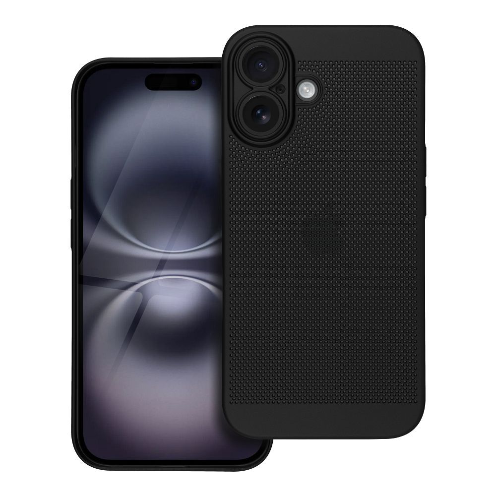 Štýlový kryt BREEZY case pre IPHONE 16 čierny