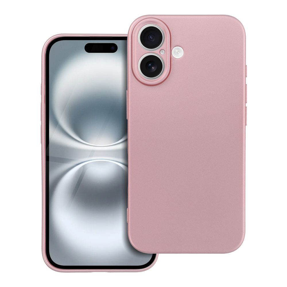 Elegantné puzdro METALLIC Case pre IPHONE 16 ružové