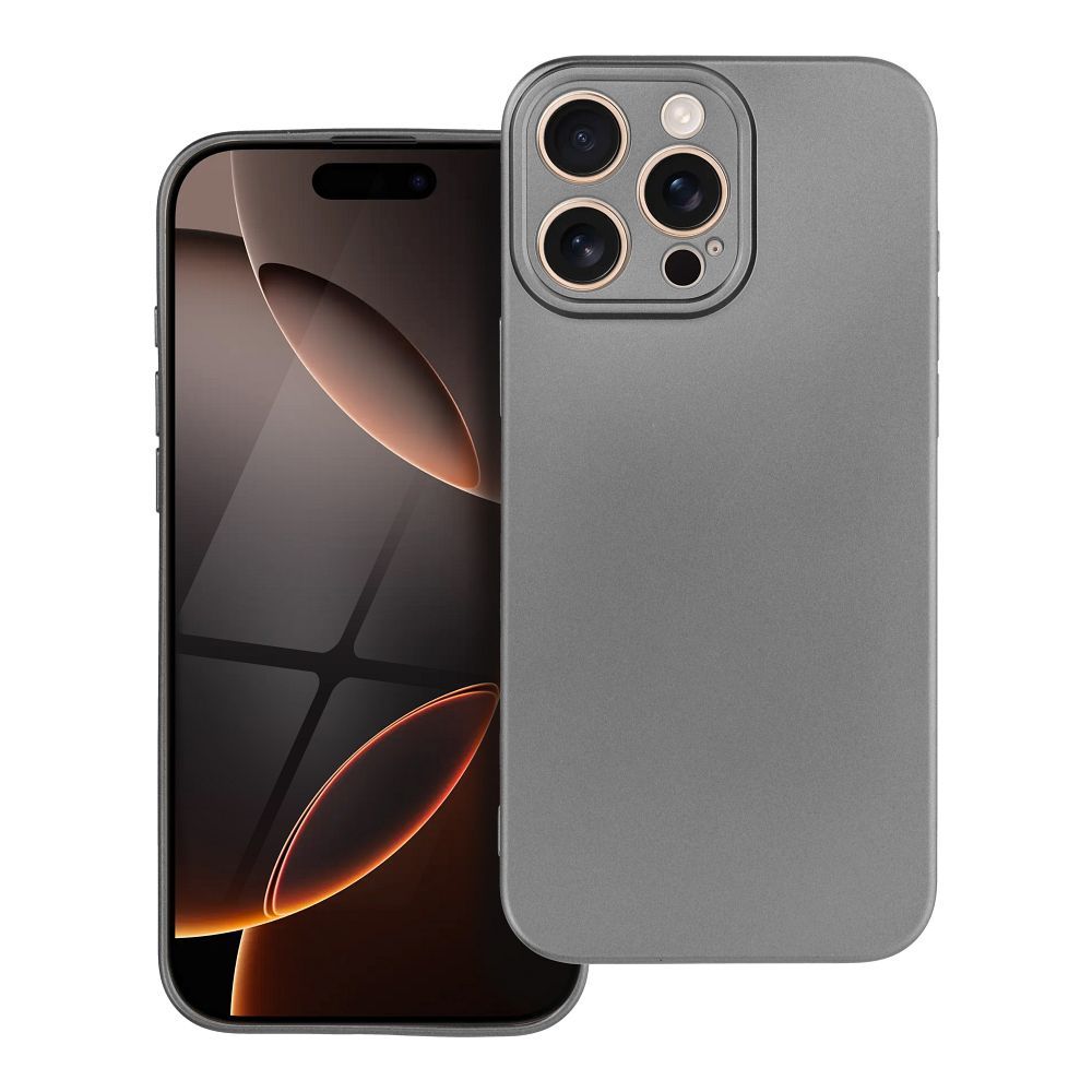 Elegantné puzdro METALLIC Case pre IPHONE 16 Pro Max šedé