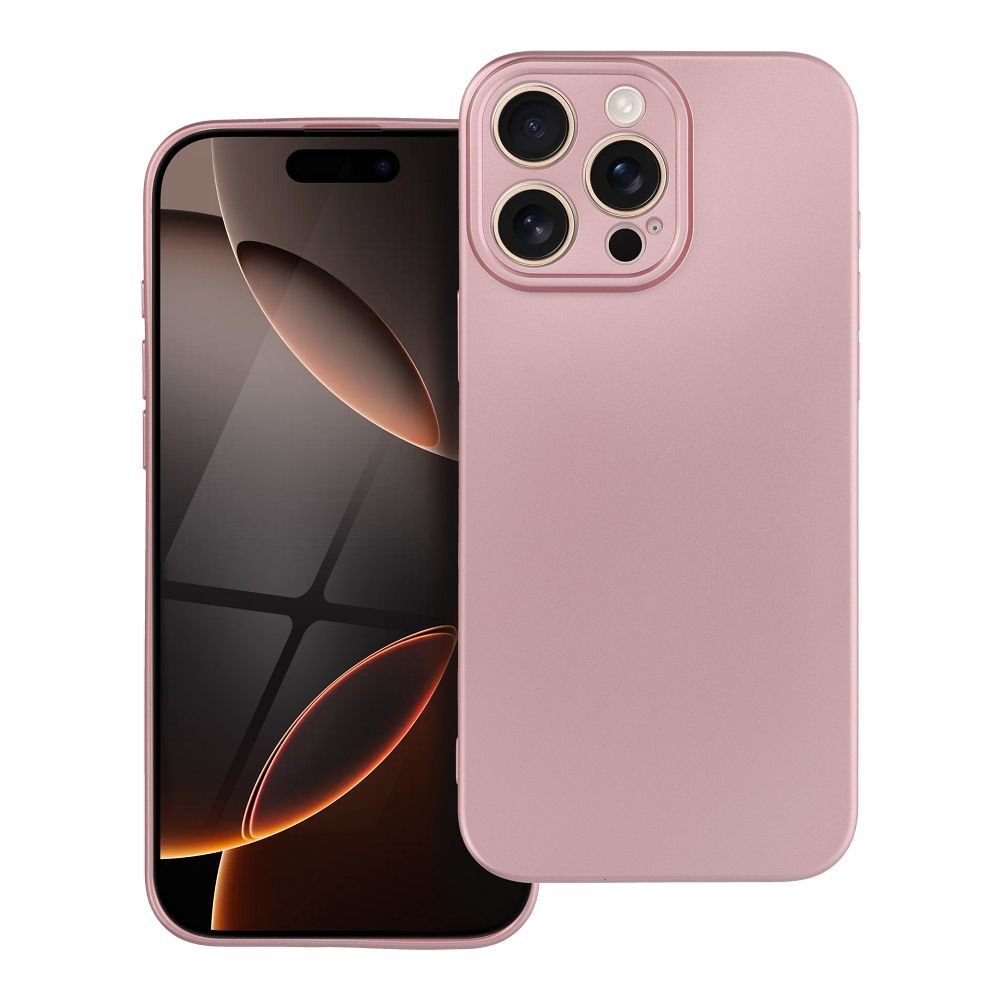 Elegantné puzdro METALLIC Case pre IPHONE 16 Pro Max ružové