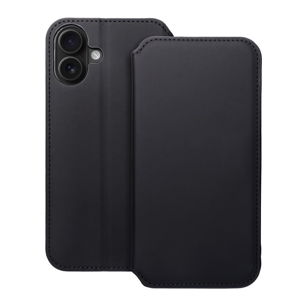 Obal DUAL POCKET Book case pre IPHONE 16 Plus čierny