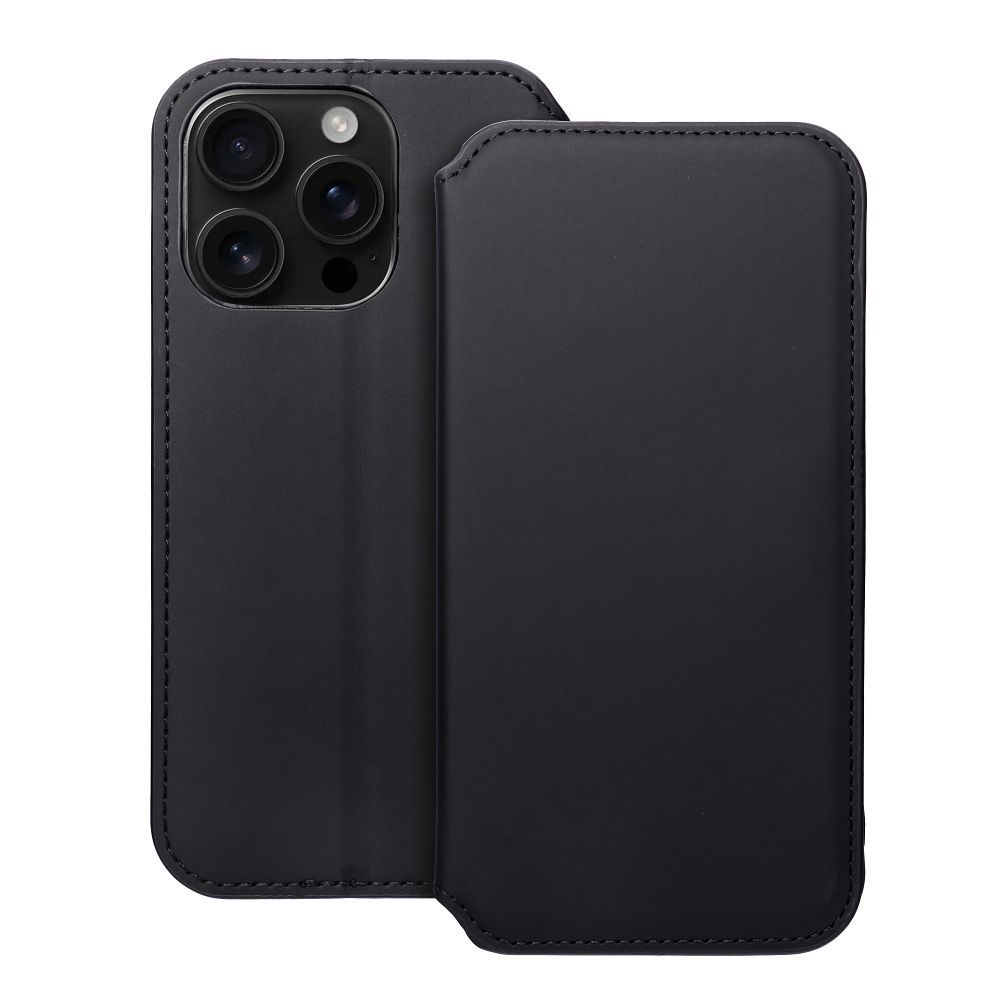 Obal DUAL POCKET Book case pre IPHONE 16 Pro čierny