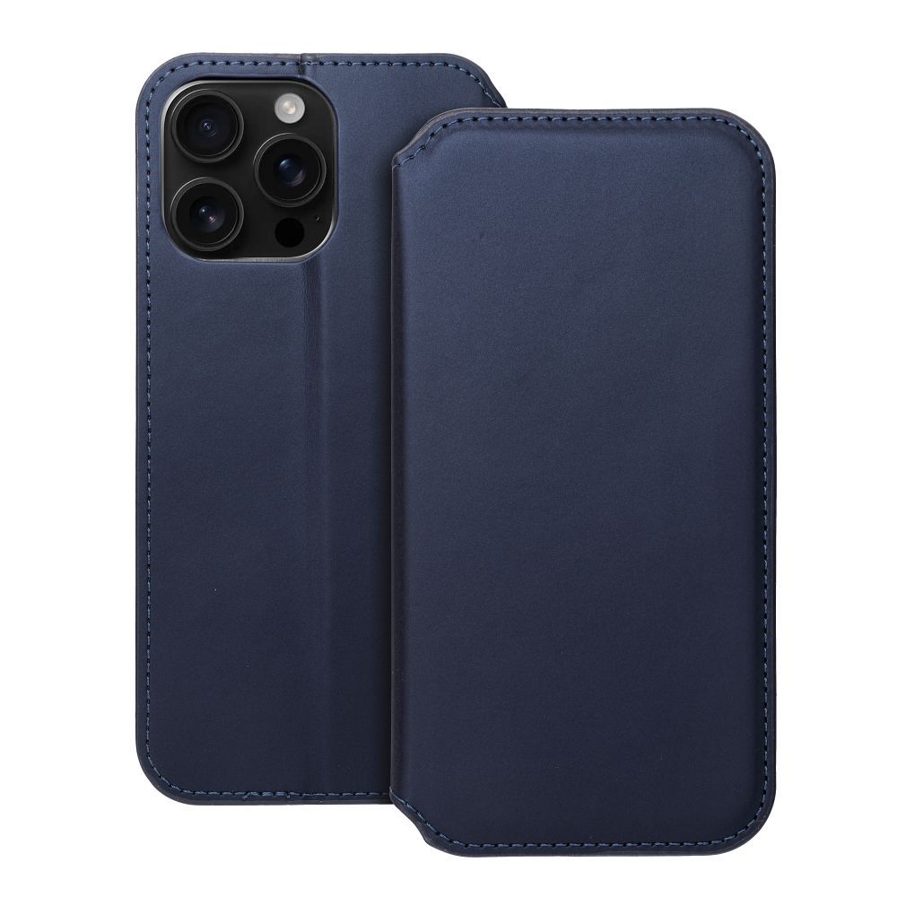 Obal DUAL POCKET Book case pre IPHONE 16 Pro Max tmavo modrý