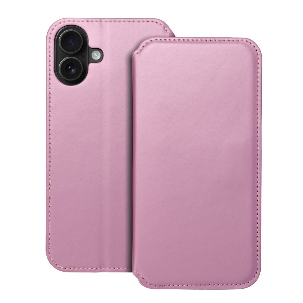 Obal DUAL POCKET Book case pre IPHONE 16 Plus ružový