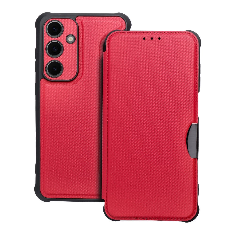 Puzdro RAZOR Book pre SAMSUNG S24 FE červené