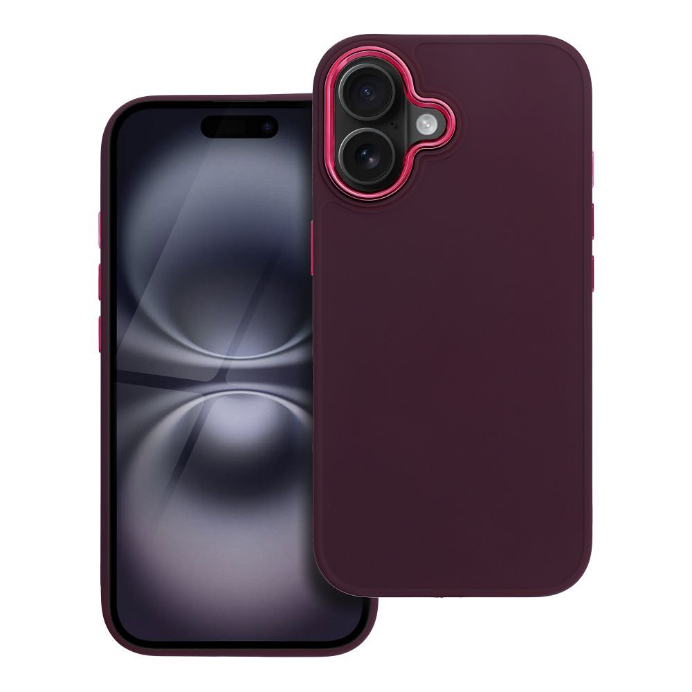 Štýlový kryt FRAME Case pre IPHONE 16 fialový