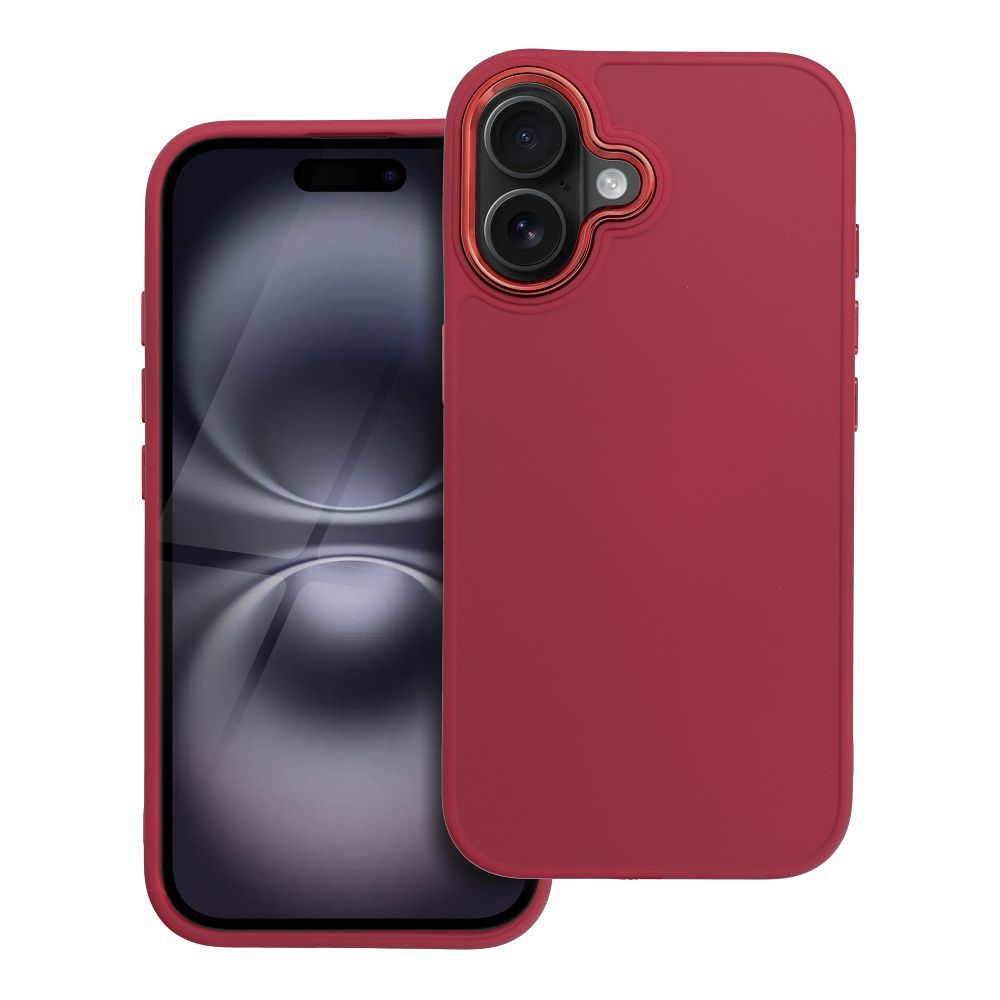 Štýlový kryt FRAME Case pre IPHONE 16 červený
