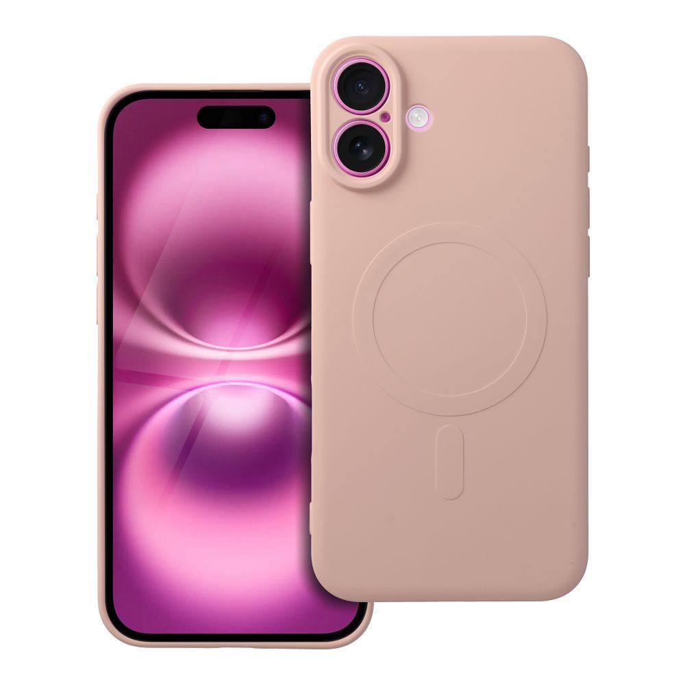 Obal SILICONE MagSafe pre IPHONE 16 Plus ružový