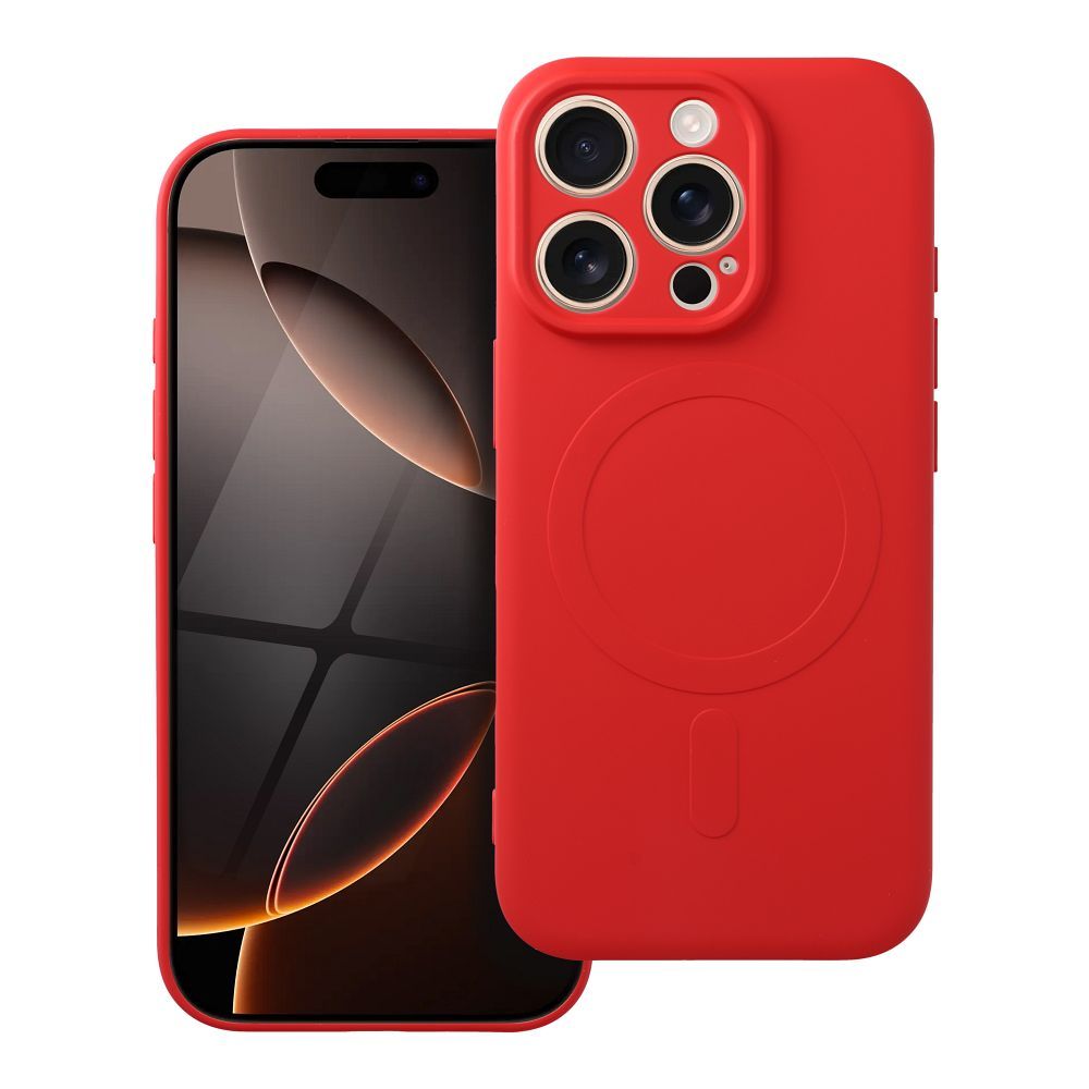 Obal SILICONE MagSafe pre IPHONE 16 Pro červený