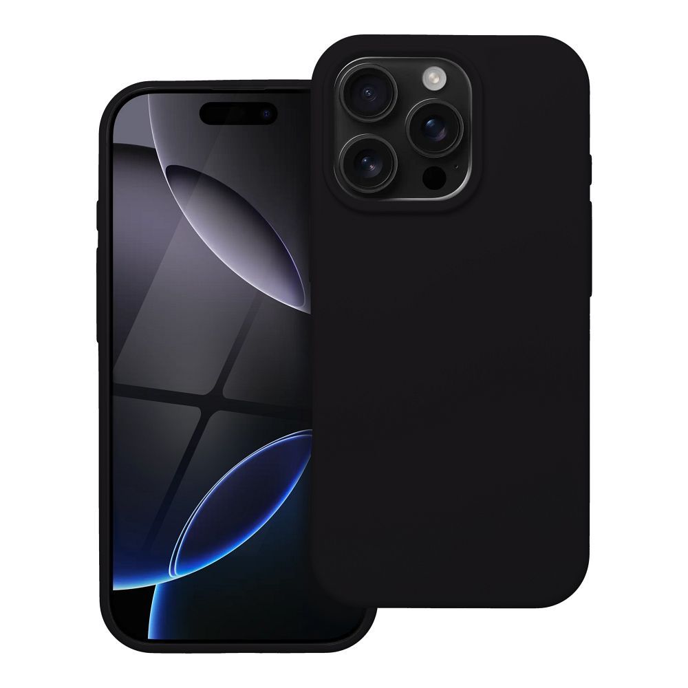 Moderný kryt Case for iPhone 16 PRO Silicone čierny