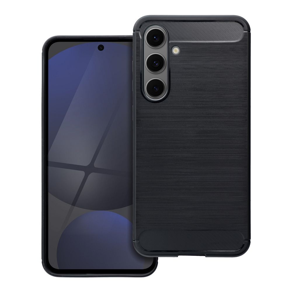 Puzdro CARBON pre SAMSUNG S24 FE čierne