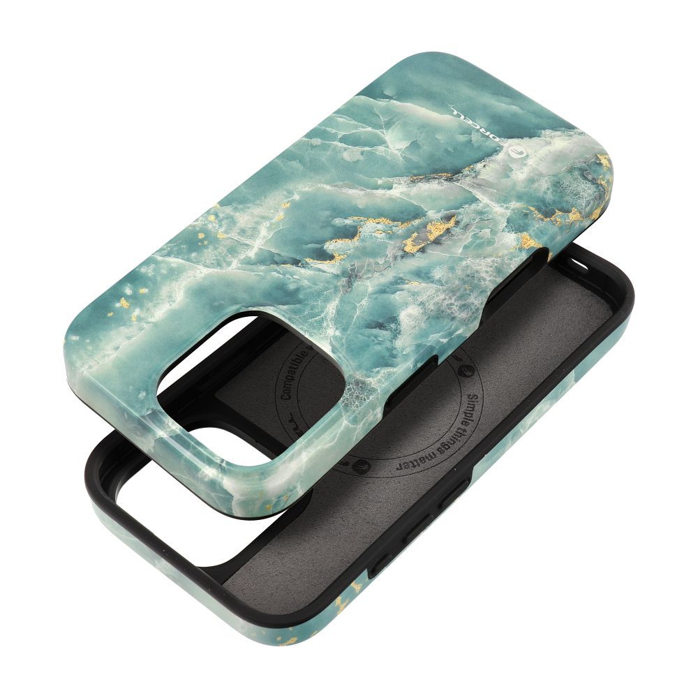 Kryt  F-PROTECT Mirage, Military Drop-Tested s MagSafe pre IPHONE 16 PRO zelený mramor