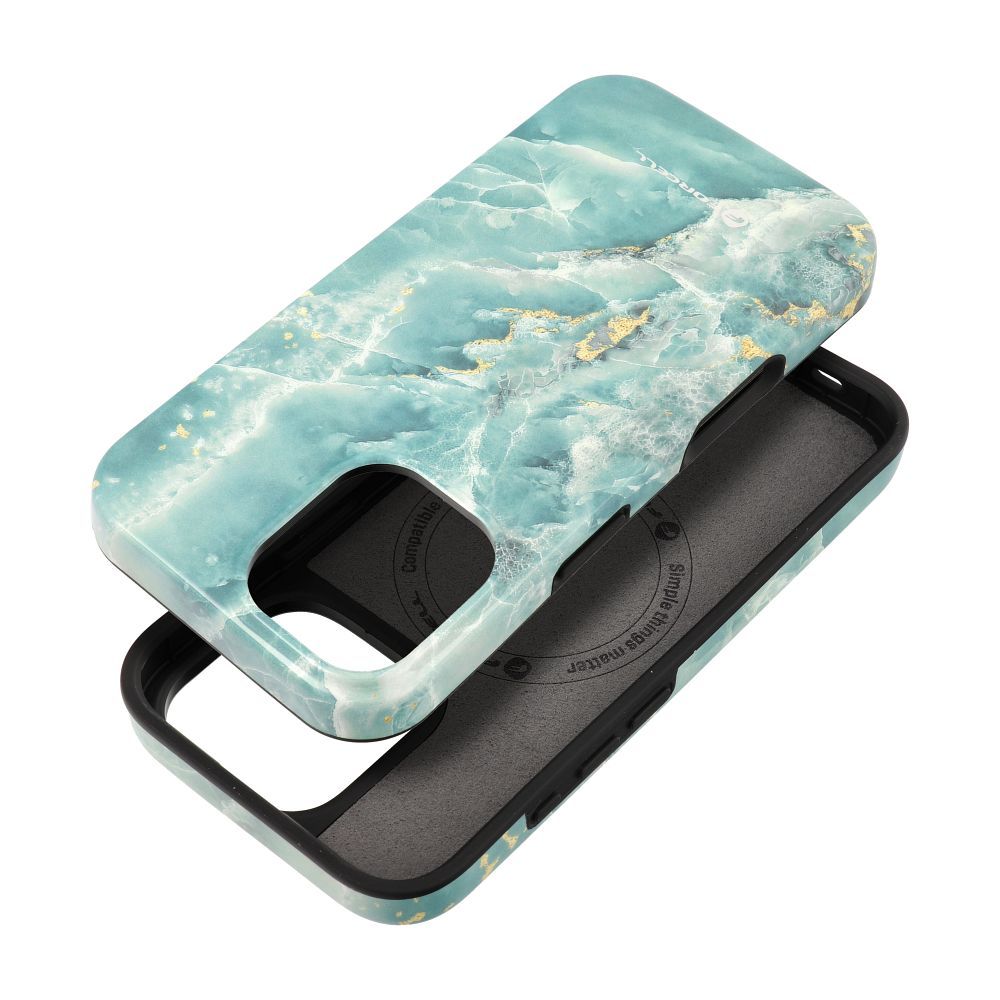 Kryt  F-PROTECT Mirage, Military Drop-Tested s MagSafe pre IPHONE 16 zelený mramor
