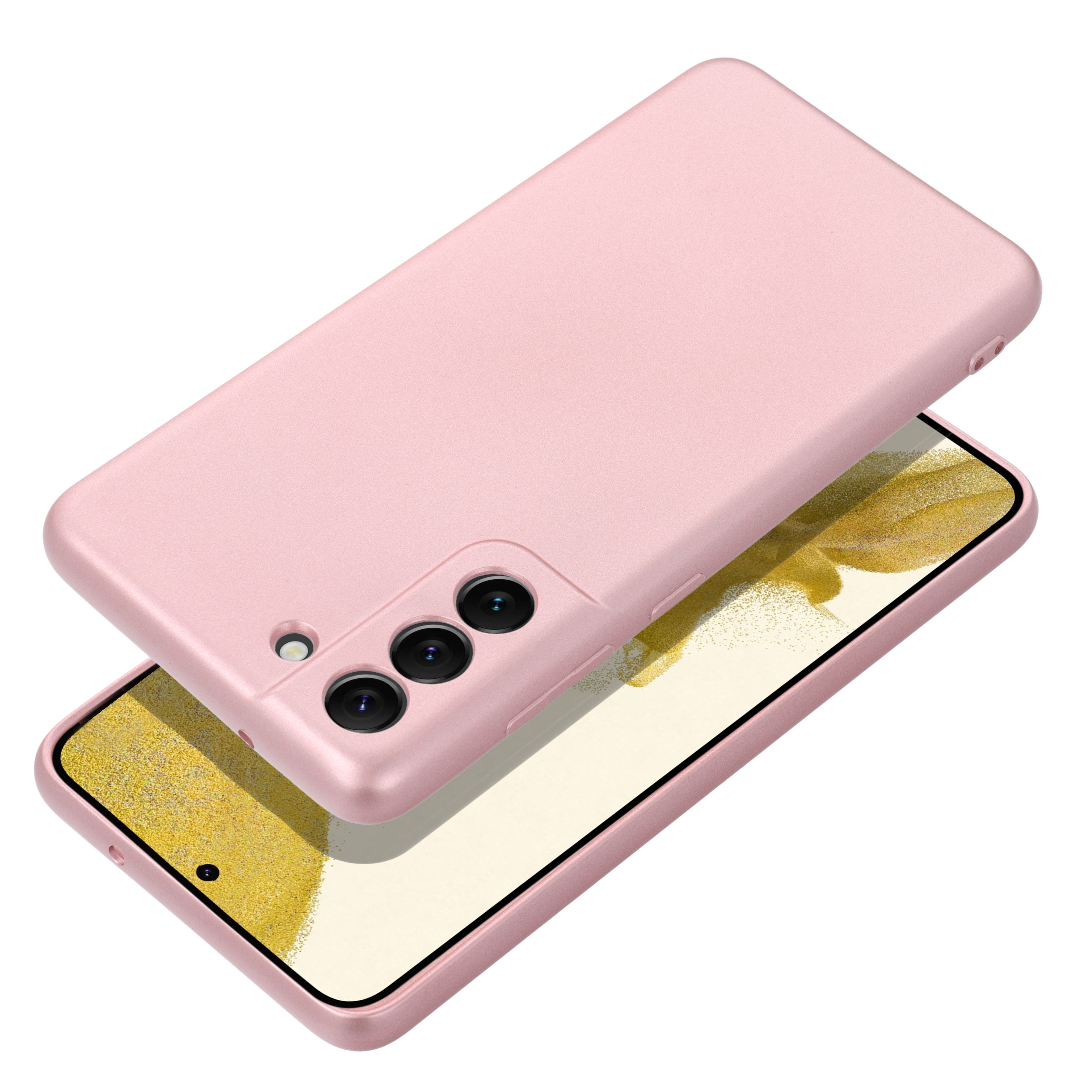 Elegantné puzdro METALLIC Case pre SAMSUNG S25 Plus ružové