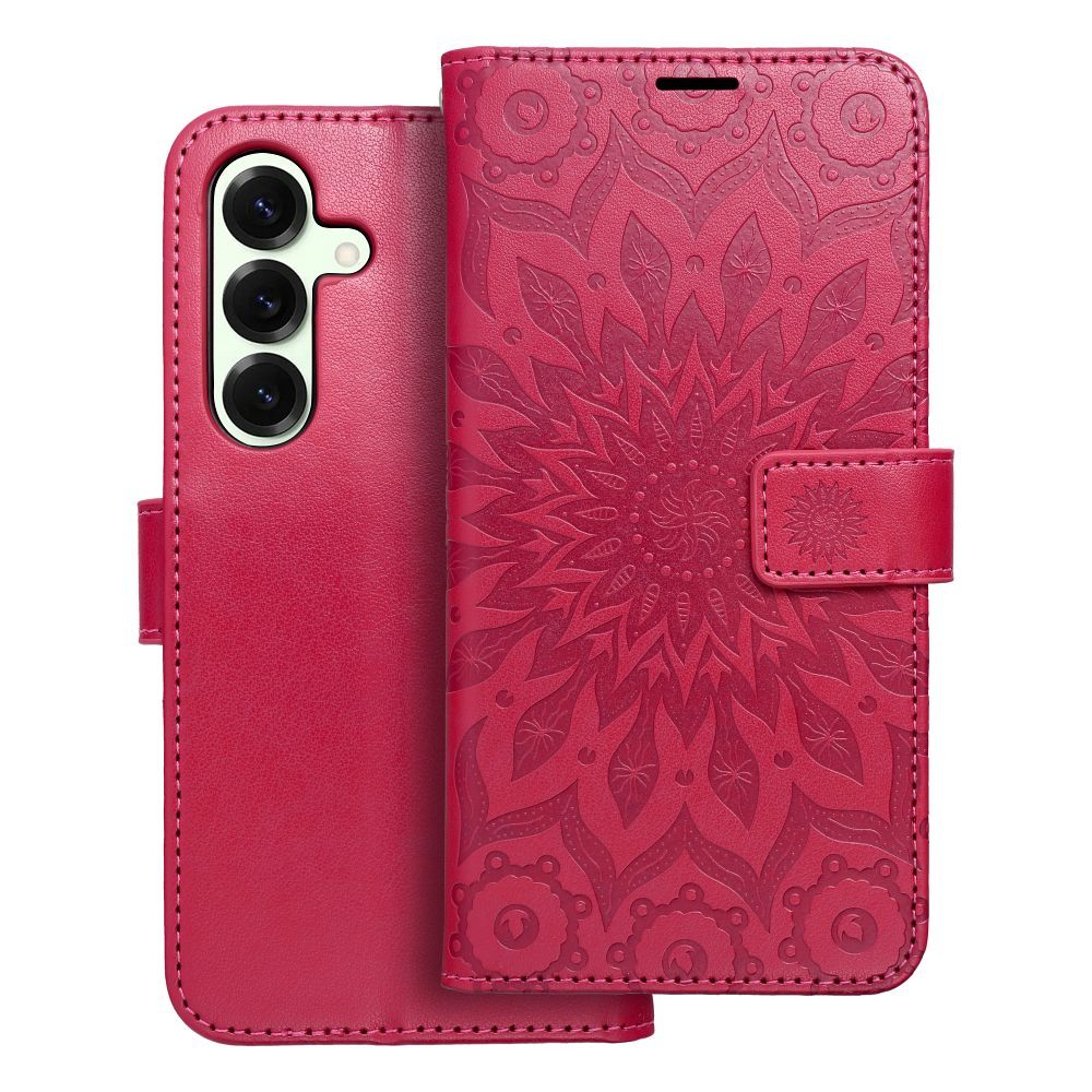 Puzdro MEZZO Book pre SAMSUNG S25 mandala - magenta