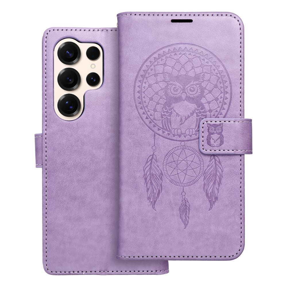 Puzdro MEZZO Book pre SAMSUNG S25 Ultra lapač snov - fialové