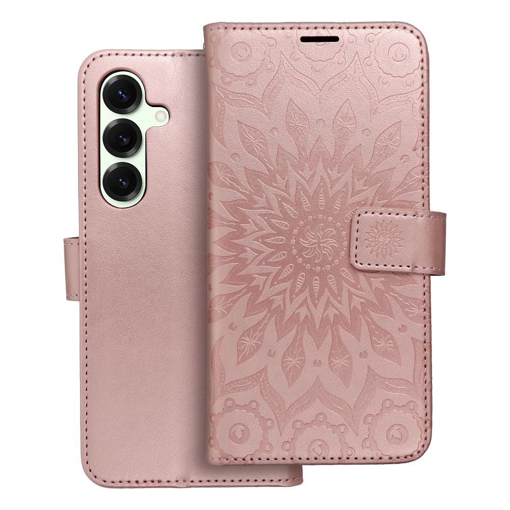 Puzdro MEZZO Book pre SAMSUNG S25 Plus mandala - ružovo zlaté