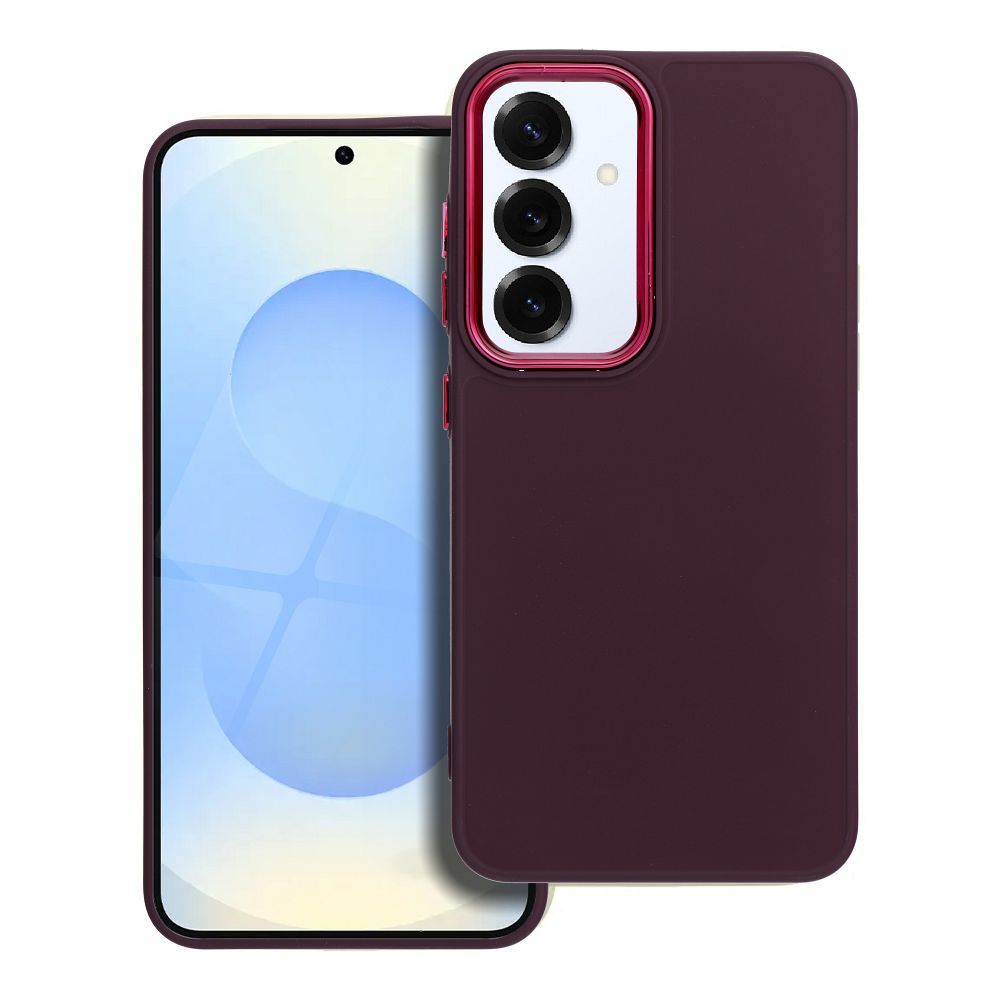 Štýlový kryt FRAME Case pre SAMSUNG S25 fialový