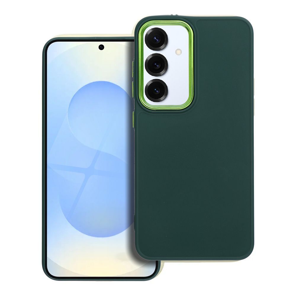 Štýlový kryt FRAME Case pre SAMSUNG S25 zelený