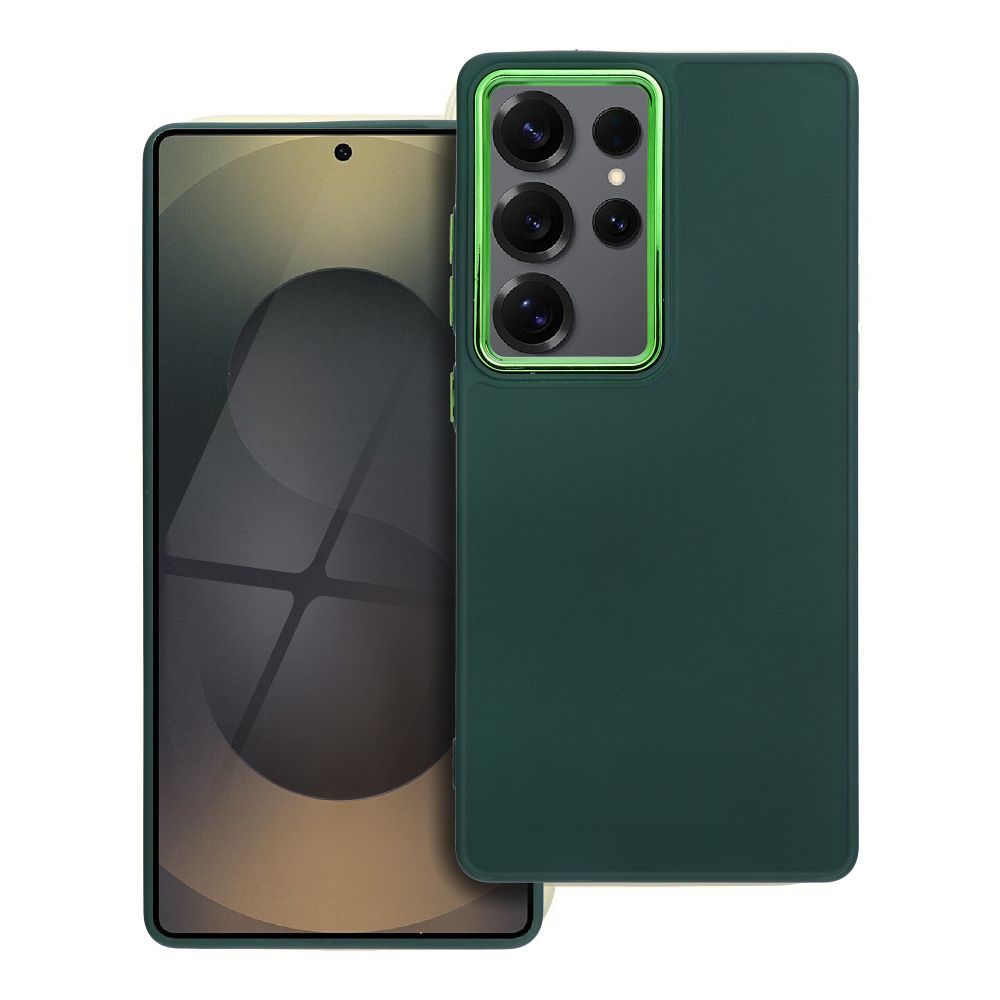Štýlový kryt FRAME Case pre SAMSUNG S25 Ultra zelený