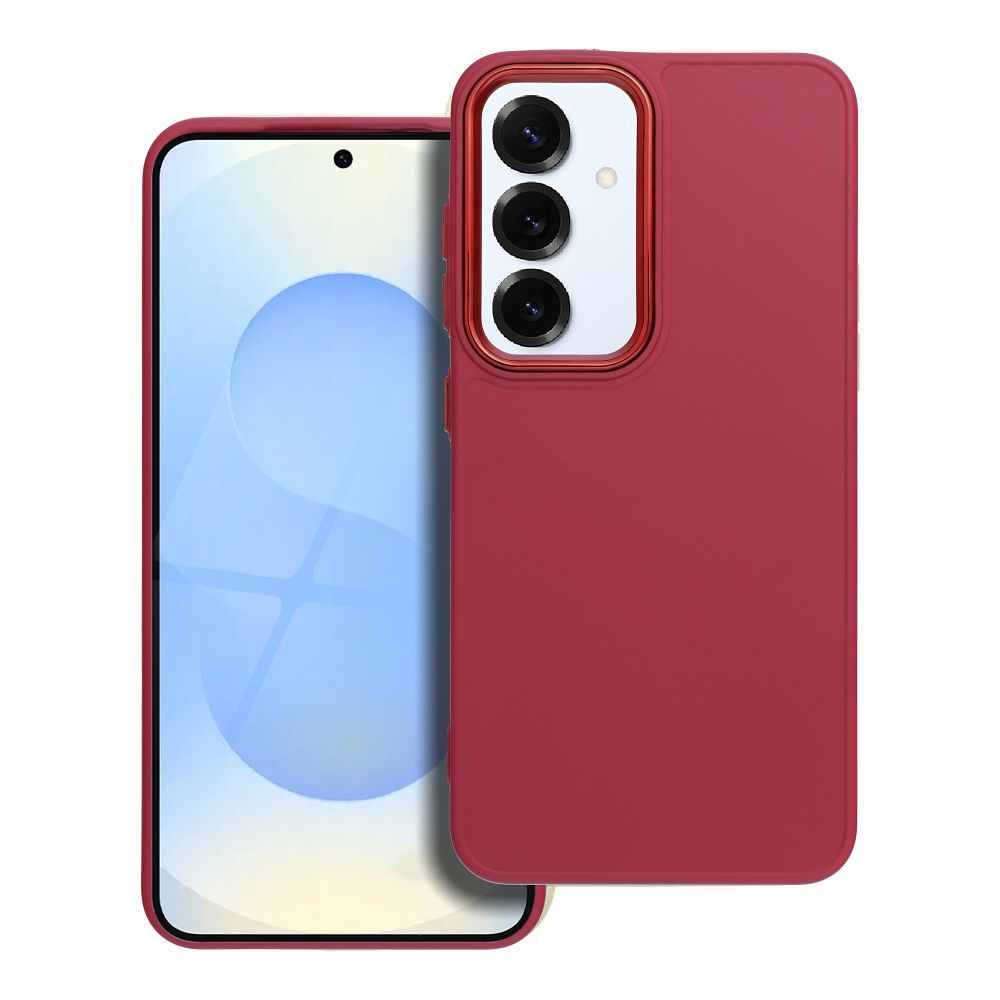 Štýlový kryt FRAME Case pre SAMSUNG S25 červený