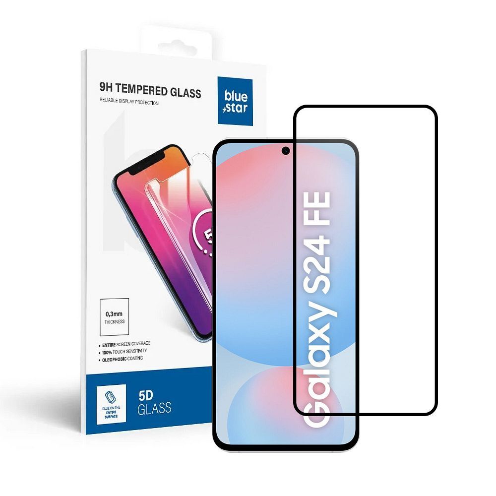Tvrdené sklo 5D Blue Star - SAMSUNG Galaxy S24 FE   - okraj čierny