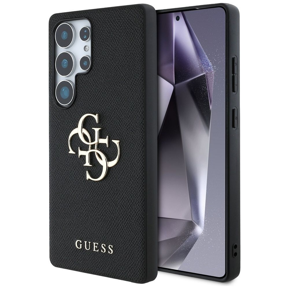 GUESS pre SAMSUNG S25 Ultra GUHCS25LPGT4MBK (PU Grained Big 4G and Classic Logo) čierne