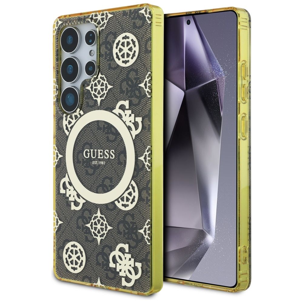 GUESS pre SAMSUNG S25 Ultra GUHMS25LH4PYEEK (Magnetic IML Peony on 4G Background) čierne