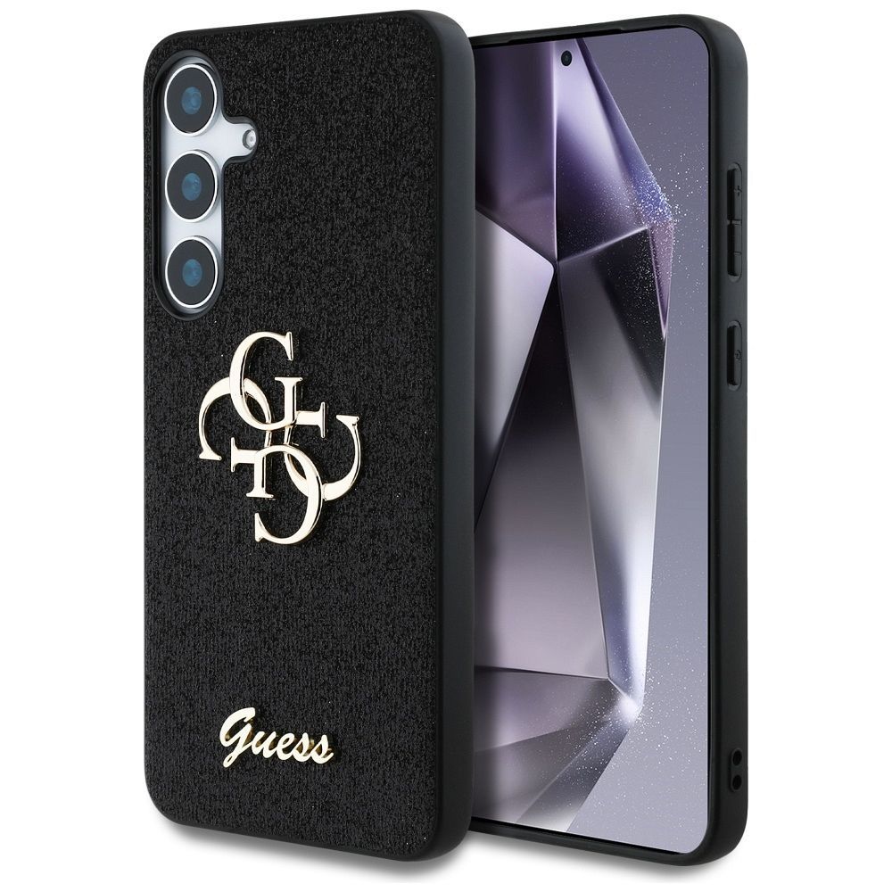 GUESS pre SAMSUNG S25 GUHCS25SHG4SGK (Fixed Glitter Big 4G) čierne