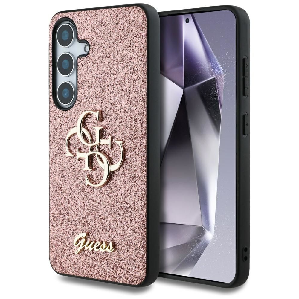 GUESS pre SAMSUNG S25 GUHCS25SHG4SGP (Fixed Glitter Big 4G) ružové