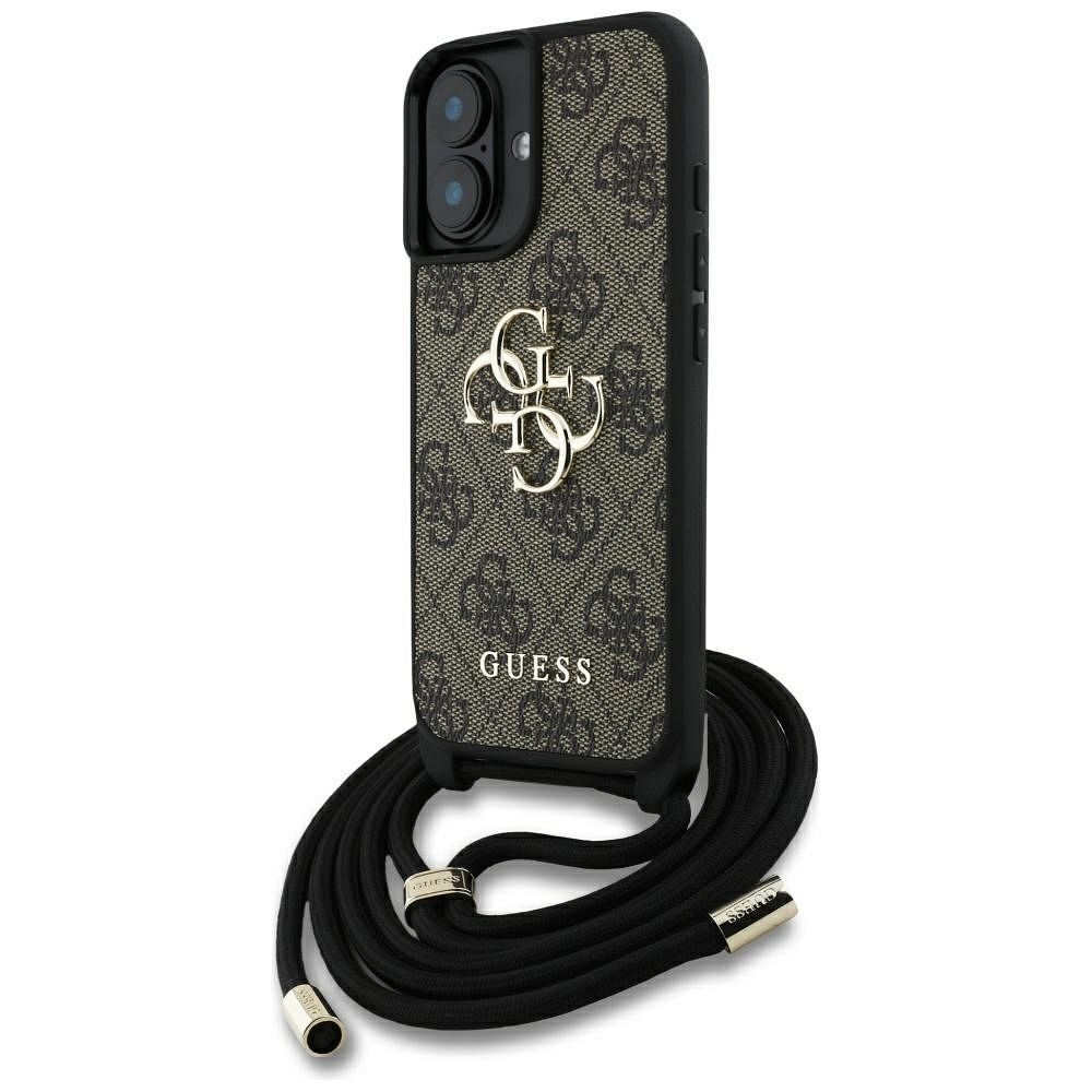 GUESS pre IPHONE 16 GUHCP16SP4GMGCRW (CBDY PU 4G Big Logo W/Cord Strap) hnedé