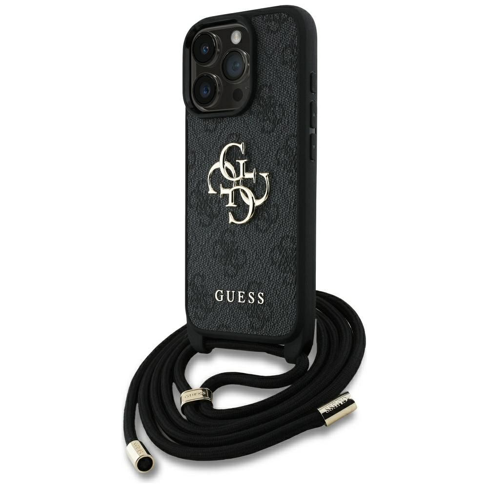 GUESS pre IPHONE 16 Pro Max GUHCP16XP4GMGCRK (CBDY PU 4G Big Logo W/Cord Strap) čierne