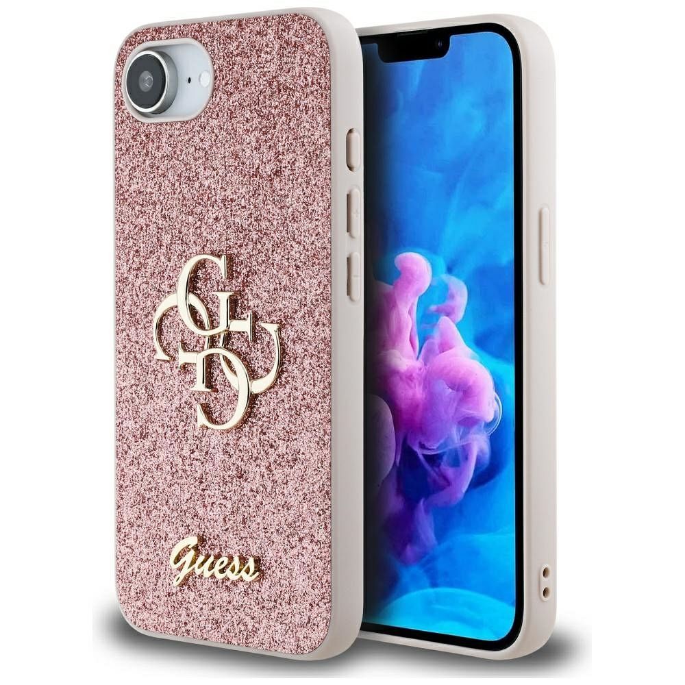 GUESS pre IPHONE 16e (SE 4 2025) GUHCPSE4HG4SGP (Fixed Glitter Big 4G) ružové