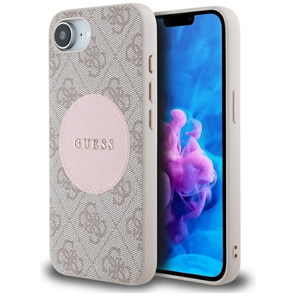 GUESS pre IPHONE 16e (SE 4 2025) s MagSafe GUHMPSE4P4PGRSGP (PU 4G Circle W/ Classic Logo) ružové