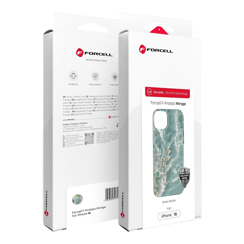 Kryt  F-PROTECT Mirage, Military Drop-Tested s MagSafe pre IPHONE 15 PRO MAX zelený mramor