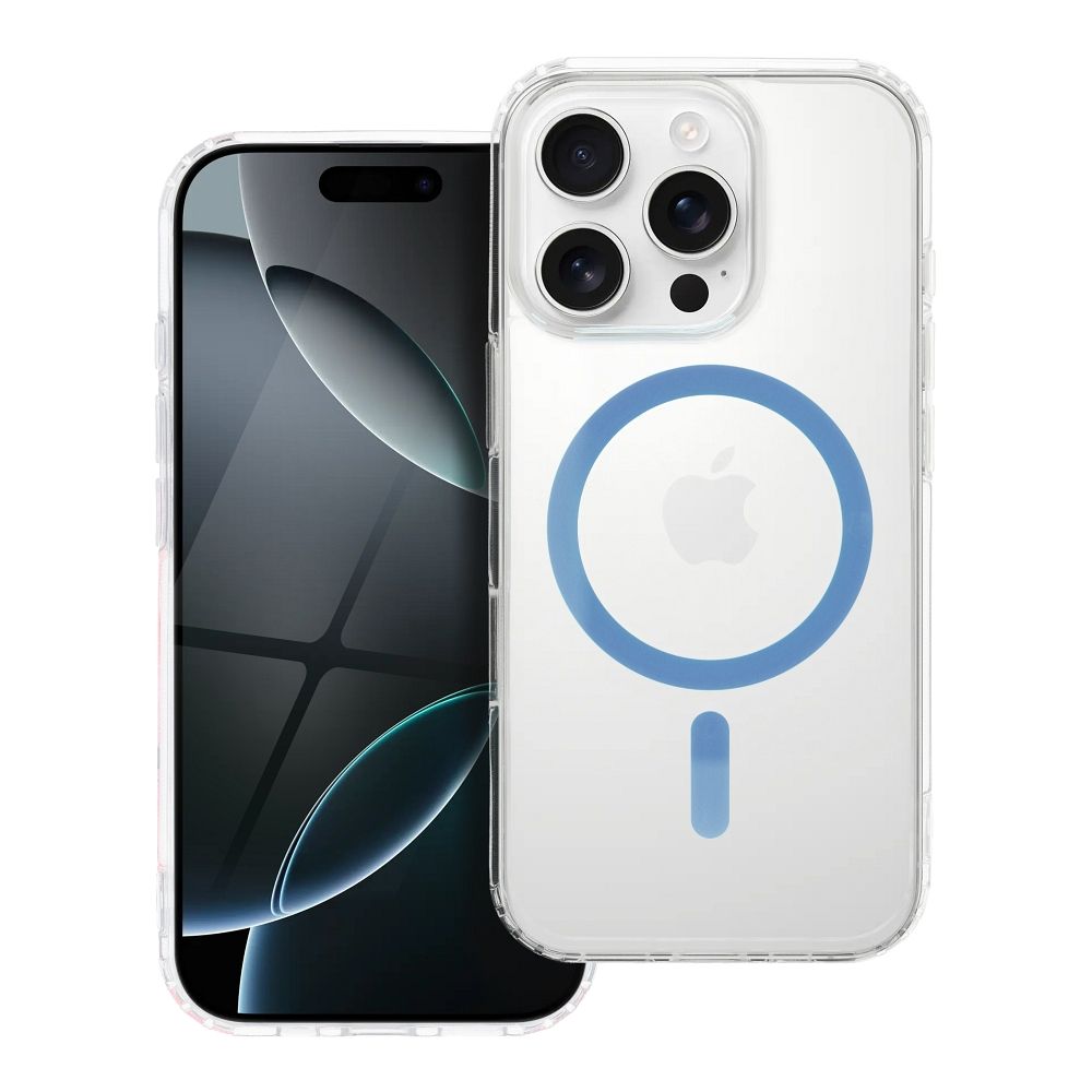 Priehľadný obal s for IPHONE 12 MINI svetlo modrý