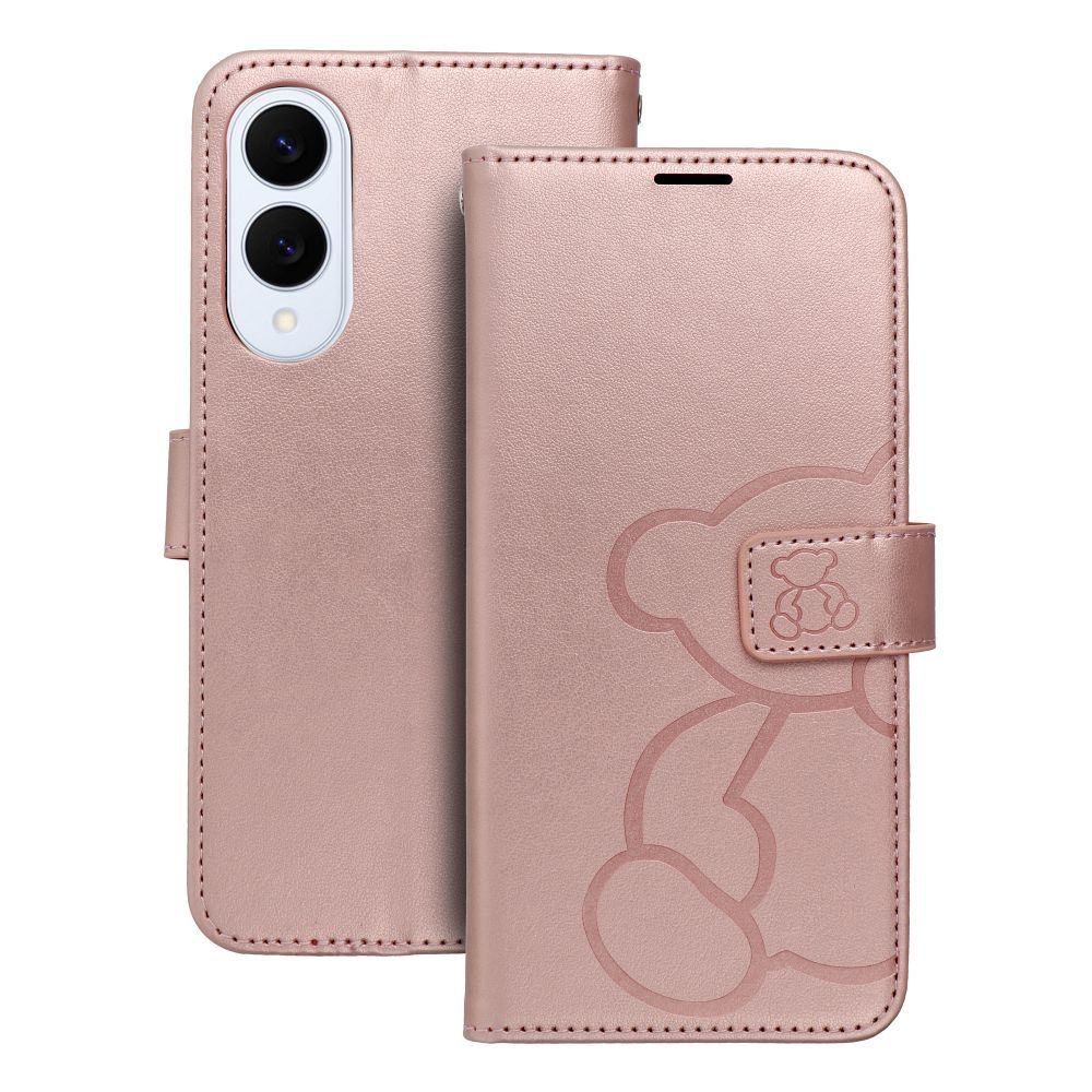 Puzdro MEZZO Book pre SAMSUNG S25 Edge teddy bear rose zlaté