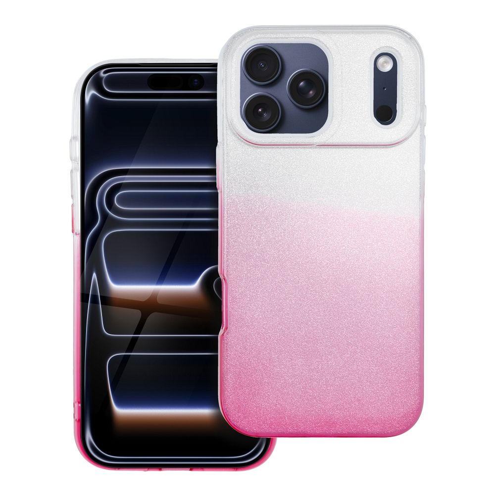 Kryt Case for iPhone 17 PRO MAX Shining transparent ružový