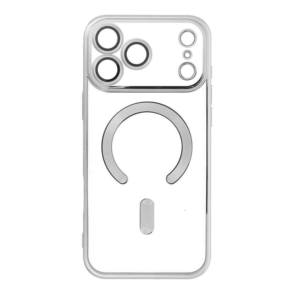 Puzdro Case for iPhone 17 PRO MAX Electro Mag Cover compatible with MagSafe strieborné