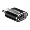 Adaptér BASEUS Micro USB / Micro USB typ C - čierny